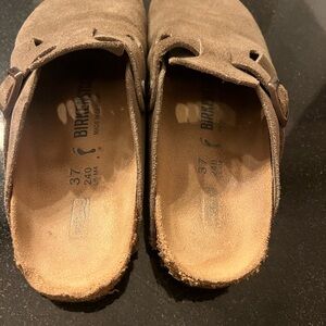 Birkenstock Brown Suede Clogs